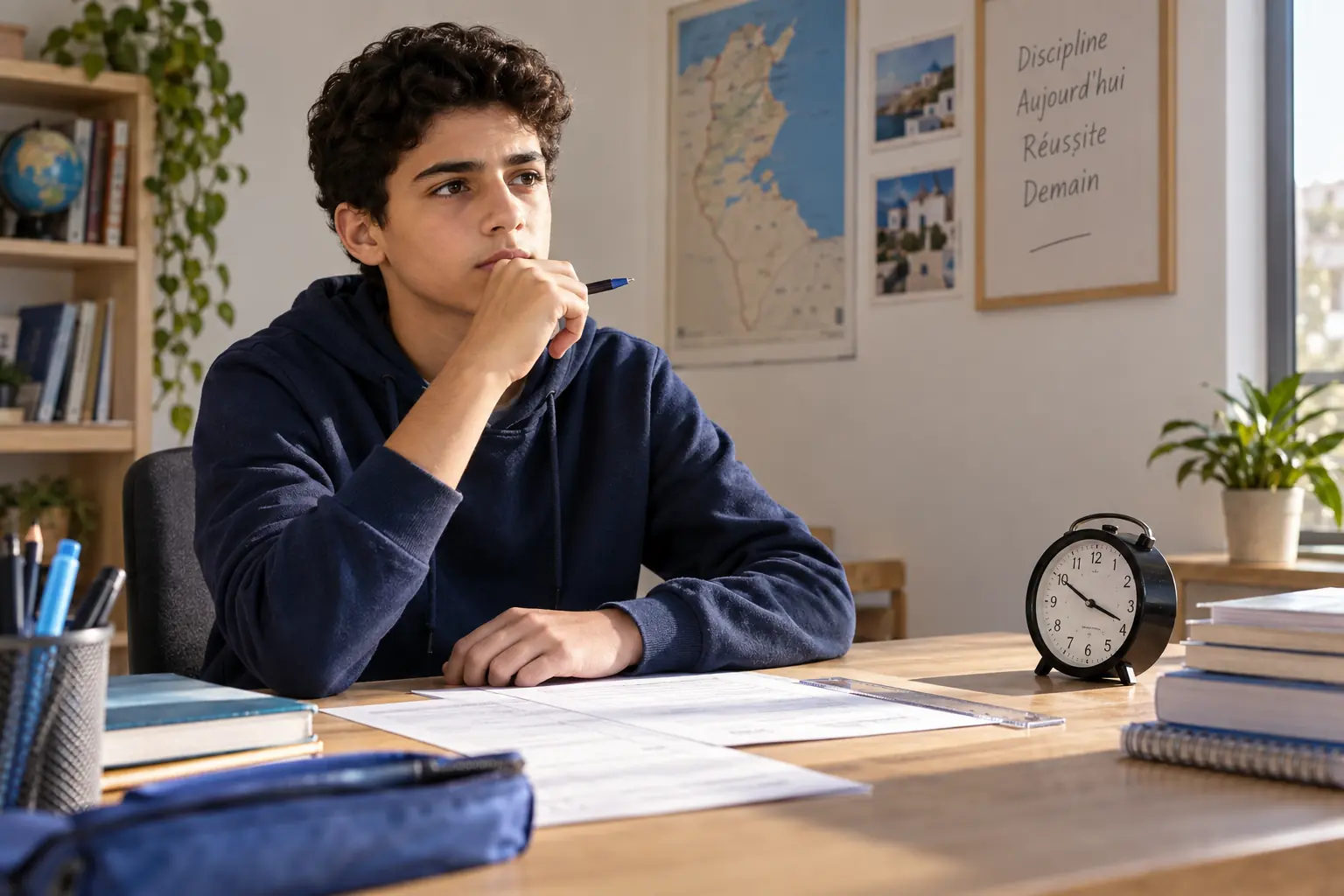 Student preparing a timed mock exam